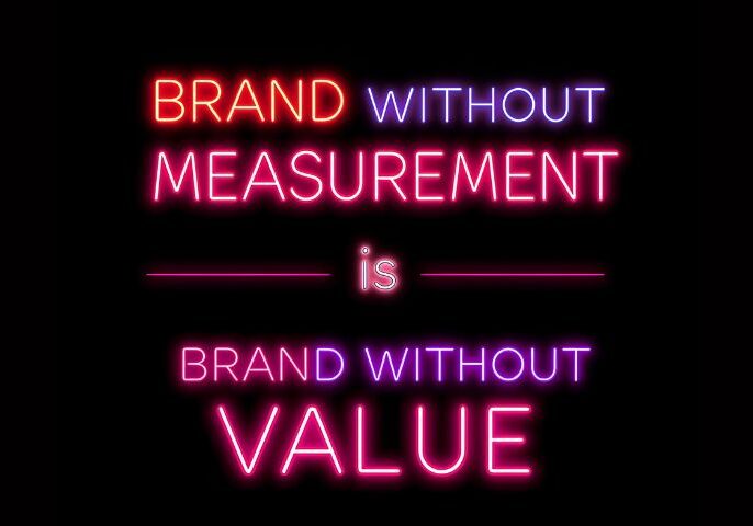 Brand without measurement neon sign at NAMA digital marketing agency.